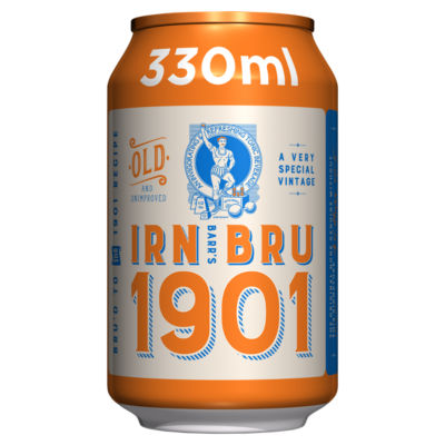 Irn-Bru 1901 Soft Drink 330ml, imported from the UK