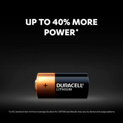 Duracell CR123 lithium battery 3V pack of 2 - British product
