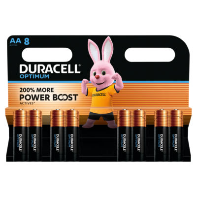 Duracell Optimum Alkaline AA Batteries, pack of 8