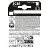 Duracell 2025 lithium coin battery pack of 2, UK version