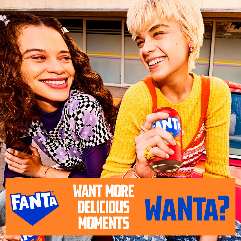 Fanta Fruit Twist soft drink 150ml can (British brand)