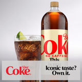 Diet Coke Caffeine Free cola 2L bottle, imported from the UK