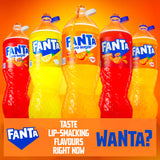 Fanta Orange Zero sparkling soft drink 2 litre bottle, UK version