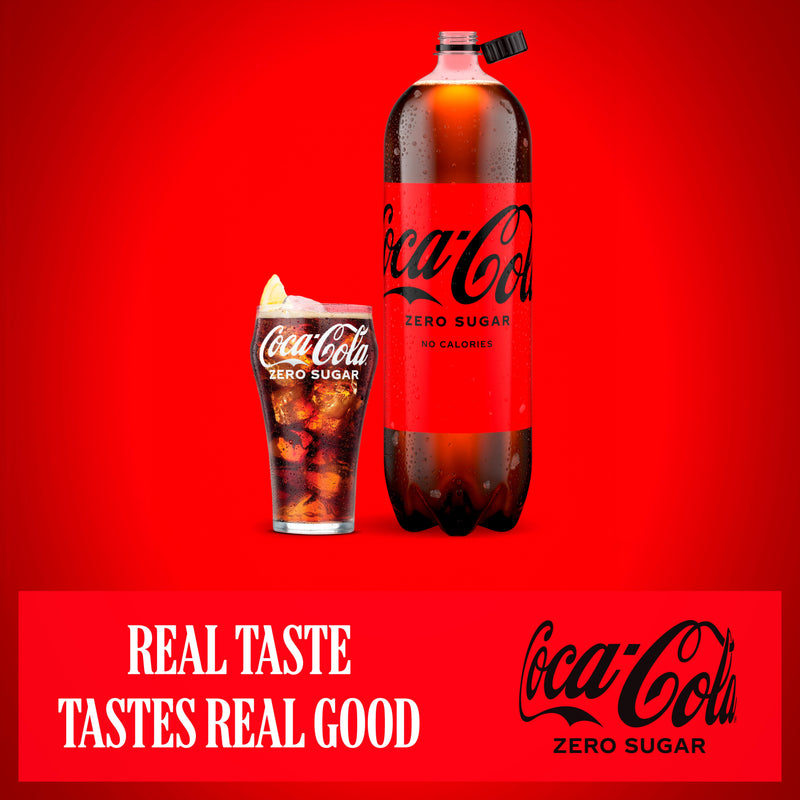 Coca-Cola Zero Sugar Soft Drink 2L - British product
