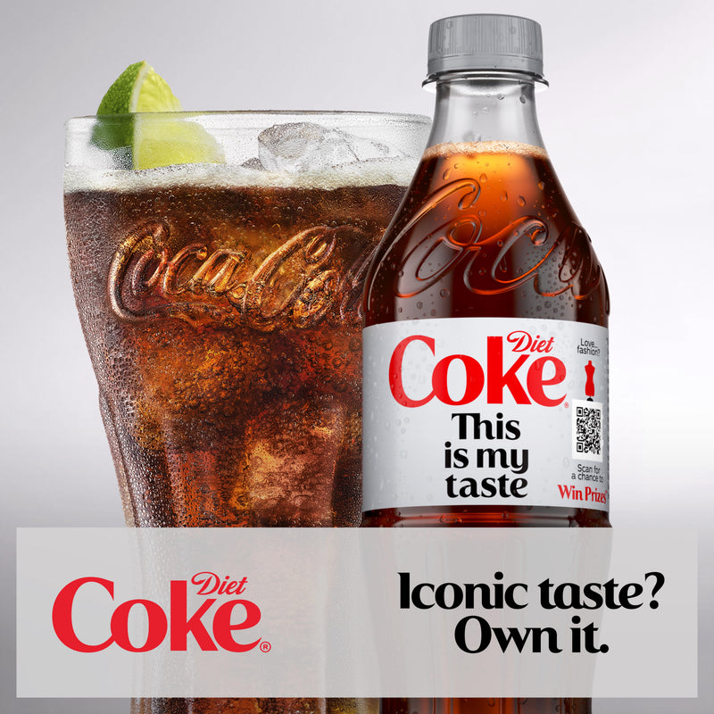 Diet Coke cola soft drink 500ml bottle - British product