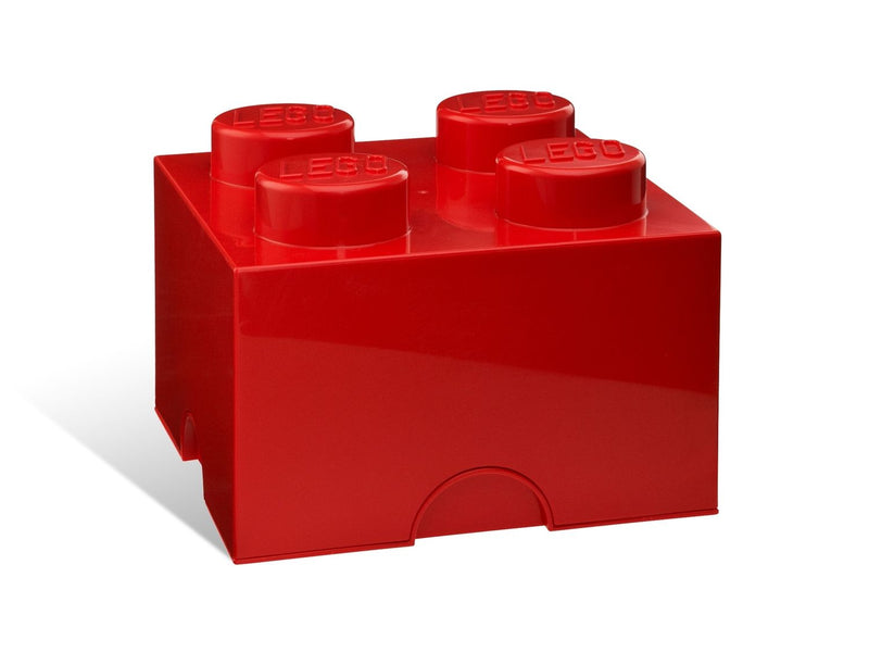 Lego 4-Stud Storage Brick Red Plastic Box (British brand)