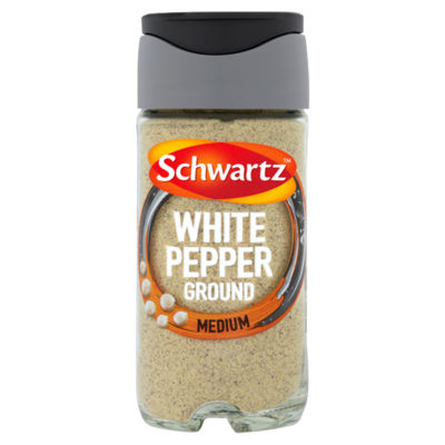 Schwartz Ground White Pepper 34g Glass Jar (British brand)