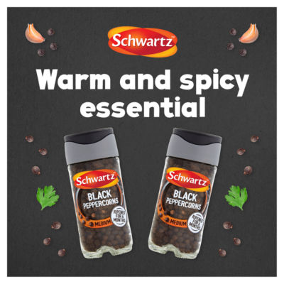 Schwartz Medium Black Peppercorns 35g (British brand)