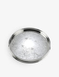 Arthur Price silver-plated embossed tray 36cm round, UK version