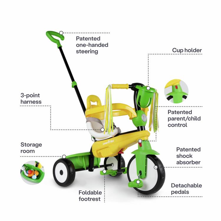 SmarTrike Breeze 3-in-1 toddler trike Dino, UK version