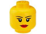 LEGO Storage Head small container with girl face, (British brand)