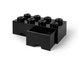 LEGO black storage brick drawer 18cm height, UK version