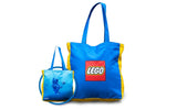 LEGO blue and yellow reversible canvas bag with VIP characters - British product
