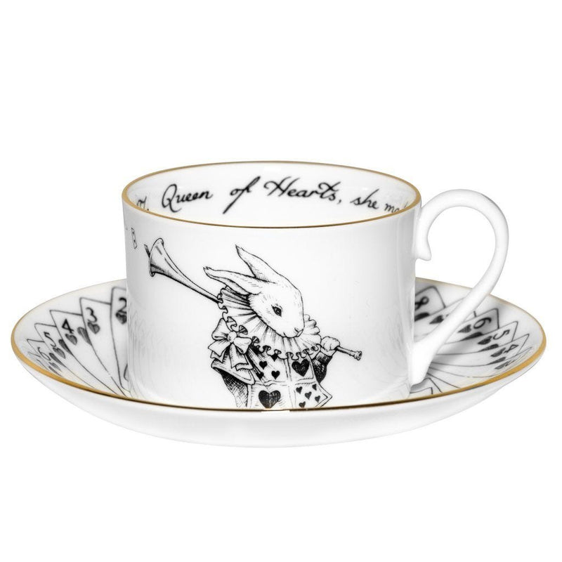 Rory Dobner White Rabbit teacup and saucer, imported from the UK