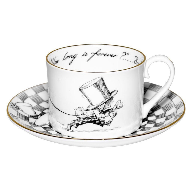 Rory Dobner Mad Hatter teacup saucer bone china, imported from the UK