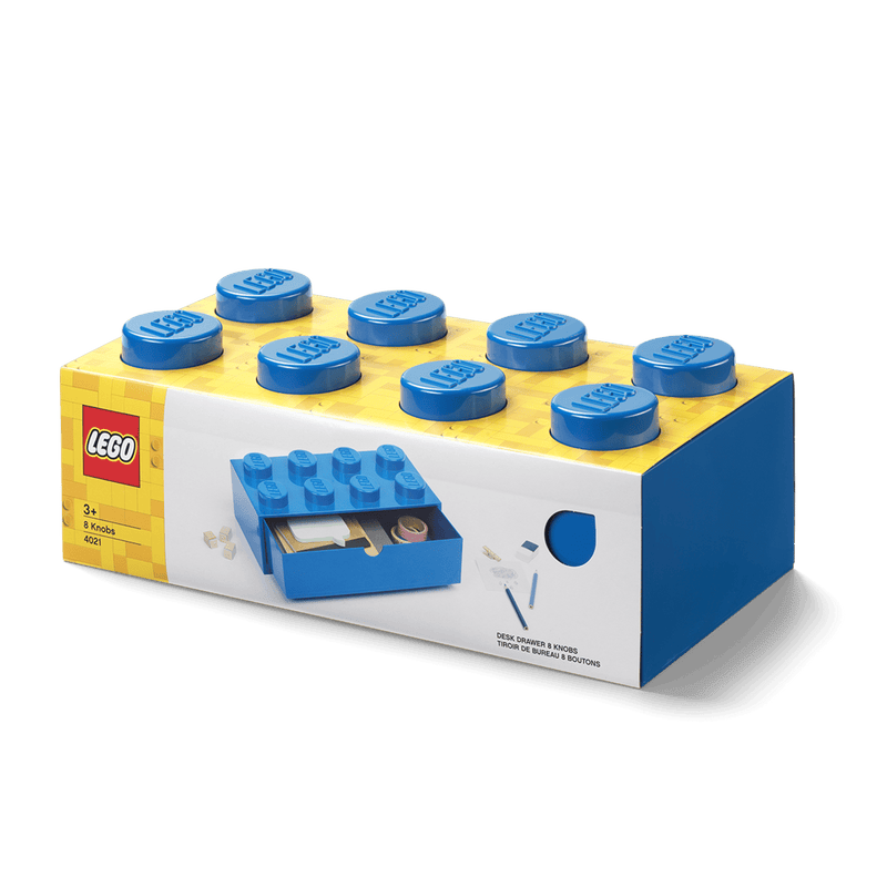 Lego 8 Stud Desk Drawer Blue Plastic Organizer (British brand)