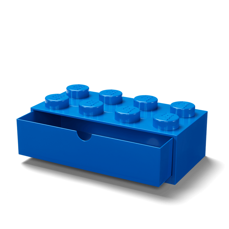 Lego 8 Stud Desk Drawer Blue Plastic Organizer (British brand)