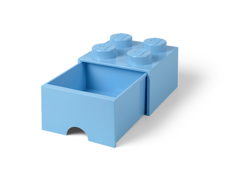 4-Stud Brick Drawer - Light Blue