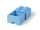 4-Stud Brick Drawer - Light Blue