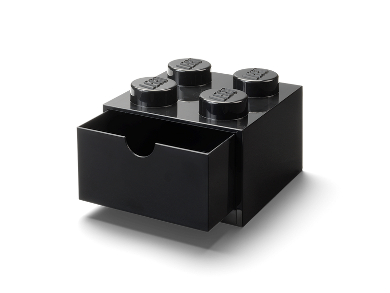 4-Stud Desk Drawer - Black