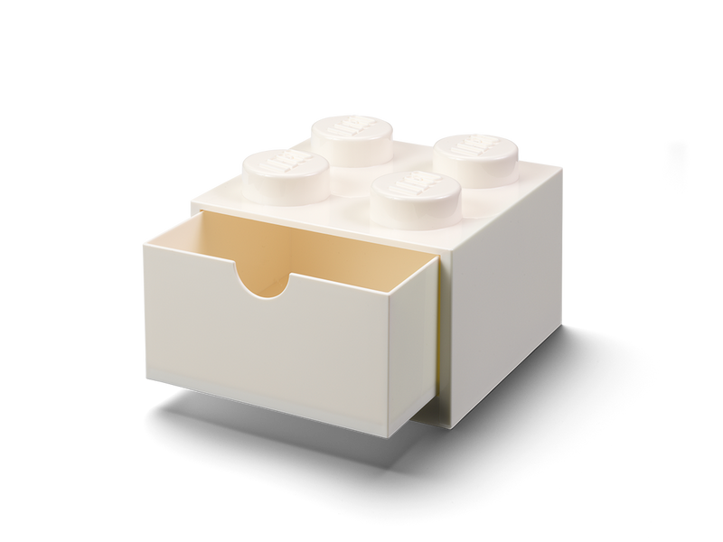 LEGO 4-Stud Desk Drawer Storage White (British brand)