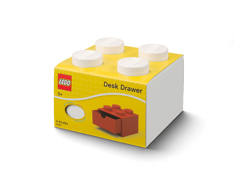 LEGO 4-Stud Desk Drawer Storage White (British brand)
