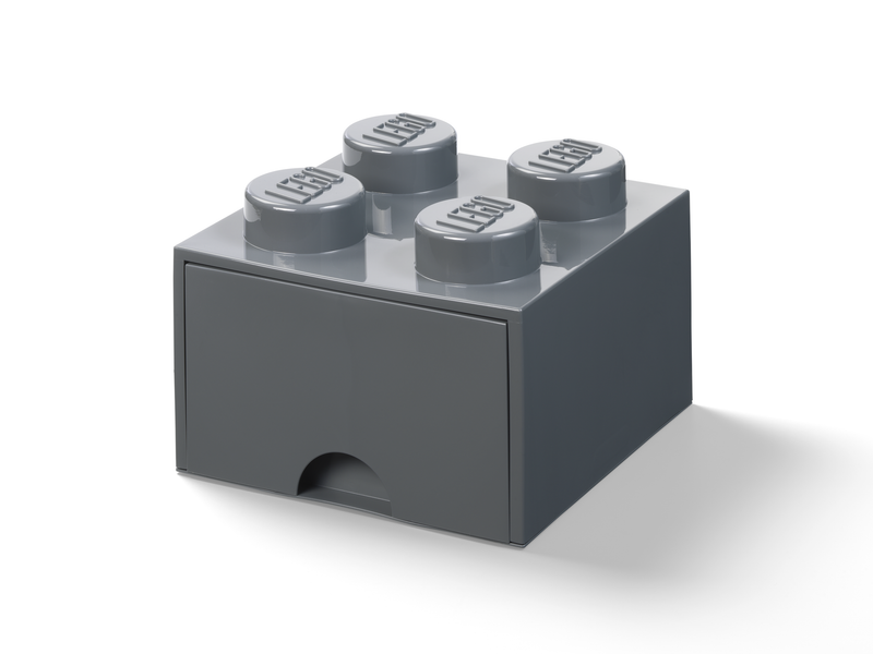 4-Stud Brick Drawer - Dark Gray