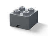 4-Stud Brick Drawer - Dark Gray