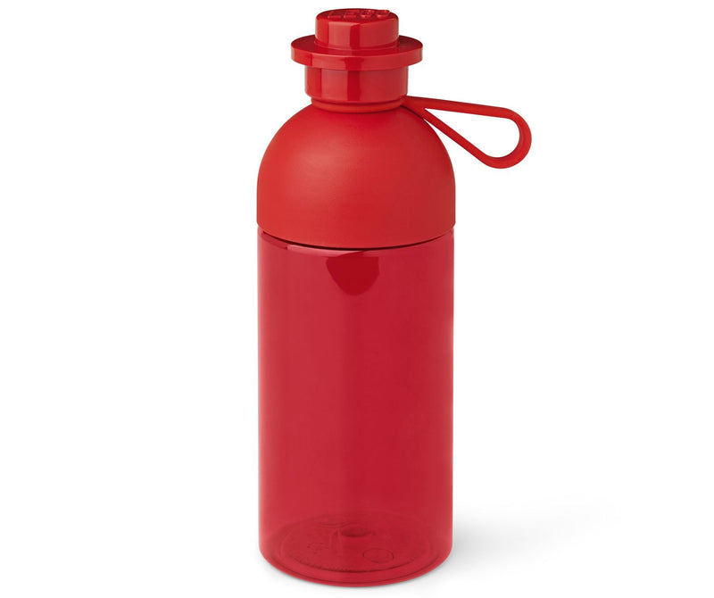 LEGO Hydration Bottle red 500ml with brick-style cap (British brand)