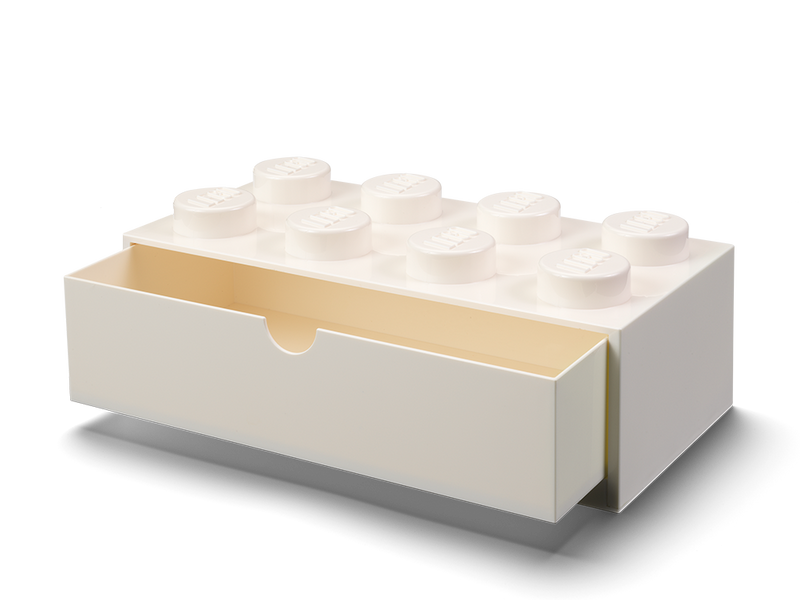 8-Stud Desk Drawer - White