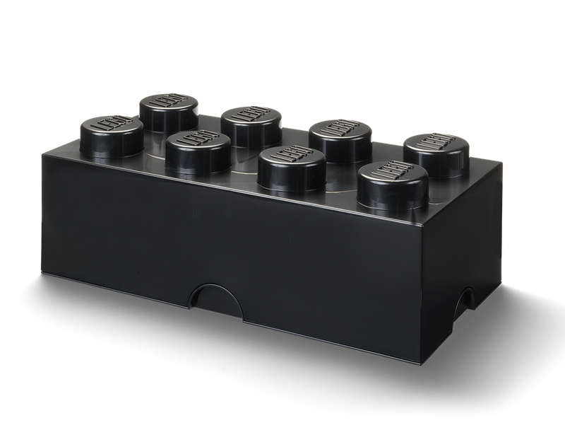 8-Stud Storage Brick - Black