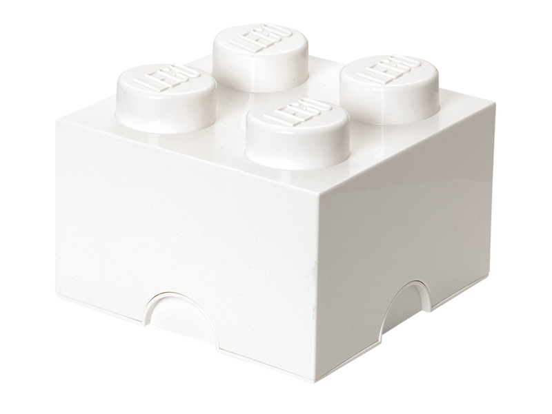 LEGO 4-Stud Storage Brick White (British brand)