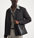Emporio Armani cross-body bag in grained leather (British brand)