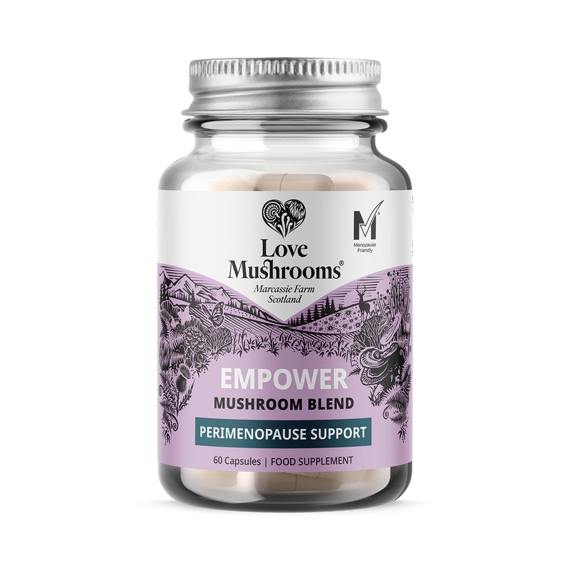 Love Mushrooms perimenopause mushroom blend 60 capsules (British brand)