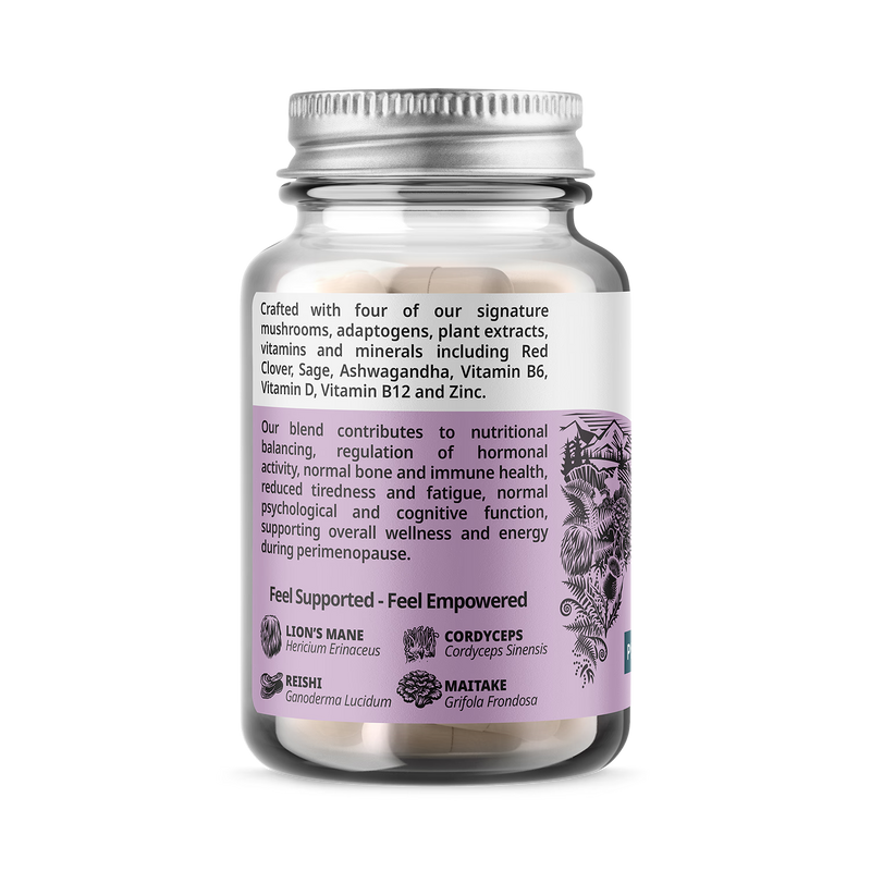 Love Mushrooms perimenopause mushroom blend 60 capsules (British brand)