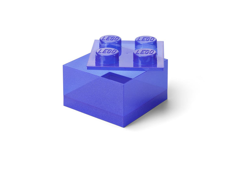 LEGO clear brick-shaped storage box purple - British product