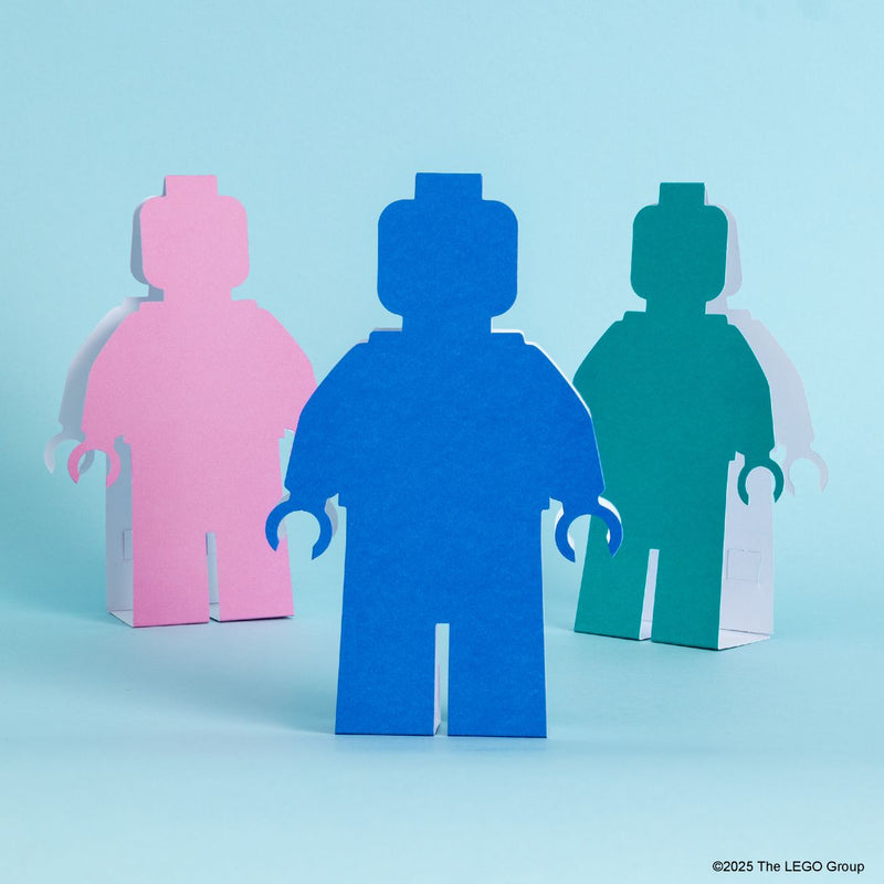 LEGO minifigure shaped notecards 12 pack with envelopes - British product