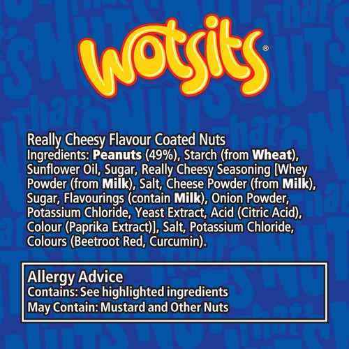 That's Nuts Wotsits Really Cheesy coated peanuts 160g (British brand)