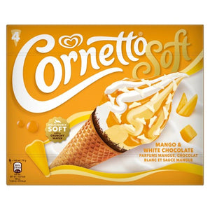 Cornetto Soft Mango White Chocolate Ice Cream Cones 4MP