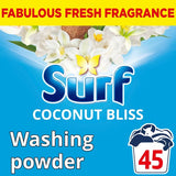 Surf Coconut Bliss washing powder 45 washes (British brand)