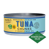 M&S M&S Tuna Chunks in Sunflower Oil Canned Tuna 160g- Buy online at McGrocer