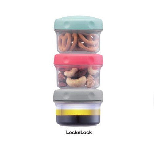 LocknLock 3 Pce Mini Round Storage Set