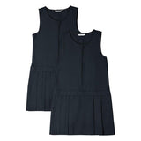 M&S Girls Crease Resistant School Pinafores, 9-10 Years, Navy