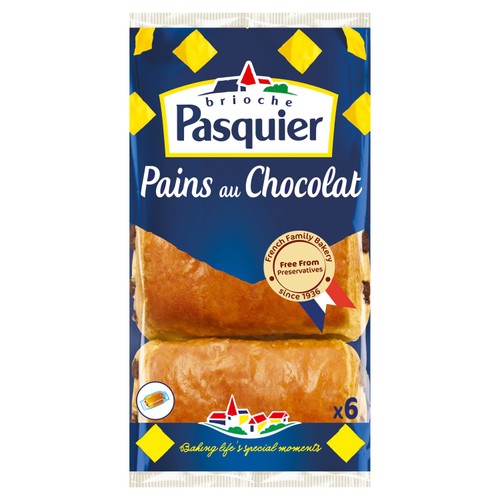 Brioche Pasquier pain au chocolat 6 pack - British product