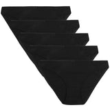 Cotton-Rich Bikini Briefs Size 10 Black