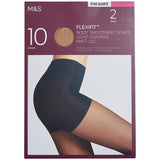 MS 10 Denier Light Control Sheer Tights Large 2 Pack Rose Quartz