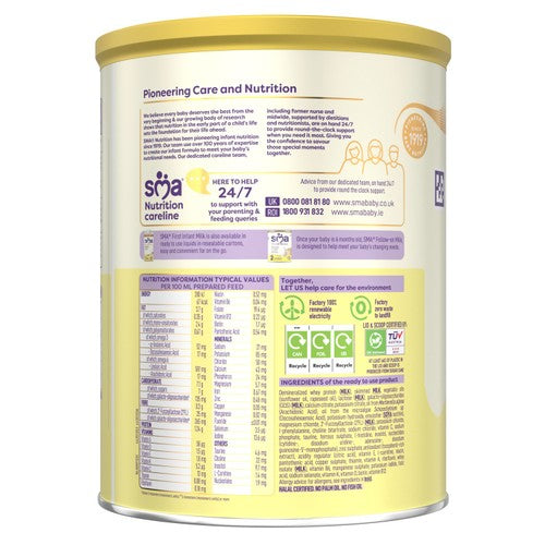 SMA Pro 1 First Infant Milk Powder from birth 800g (British brand)