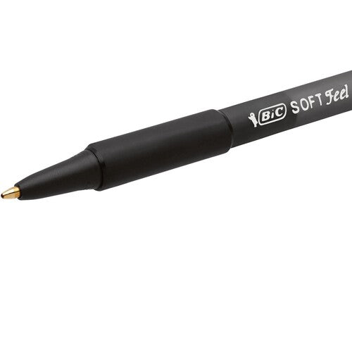 BIC Soft Feel Retractable Ballpoint Pens Black Pack of 5