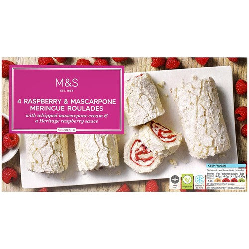 MS 4 Raspberry Mascarpone Meringue Roulades Frozen