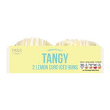 M&S lemon curd iced buns 2 per pack, imported from the UK
